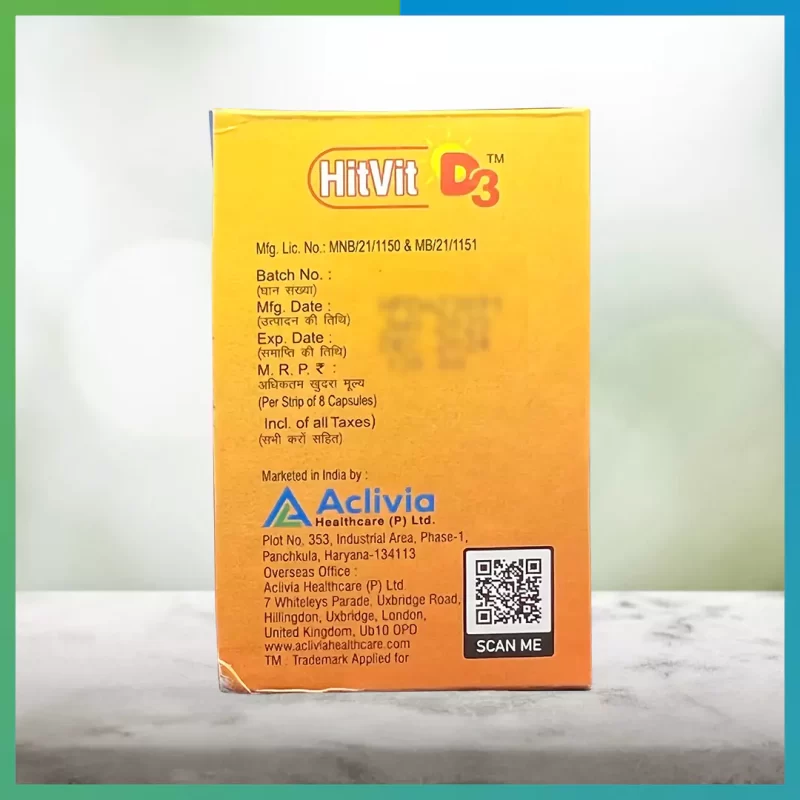 HITVIT-D3 Softgel Capsules Another Side